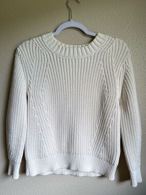 Everlane chunky knit fisherman sweater